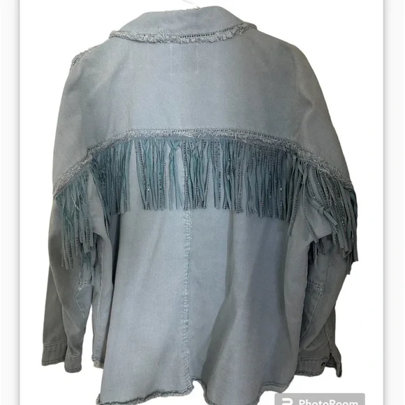 Zara denim western style shacket size XL women’s - Picture 3 of 4